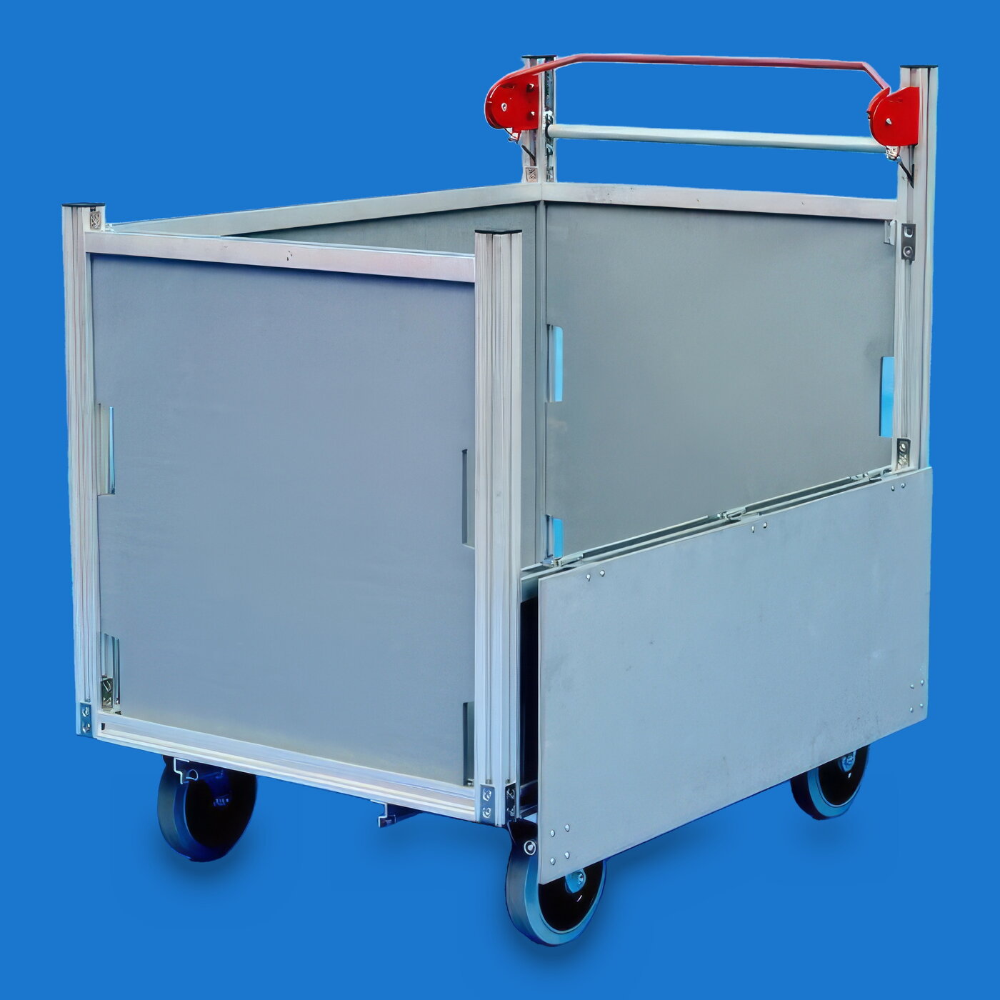 Rollwagen Universal geschlossen, Klappe seitlich